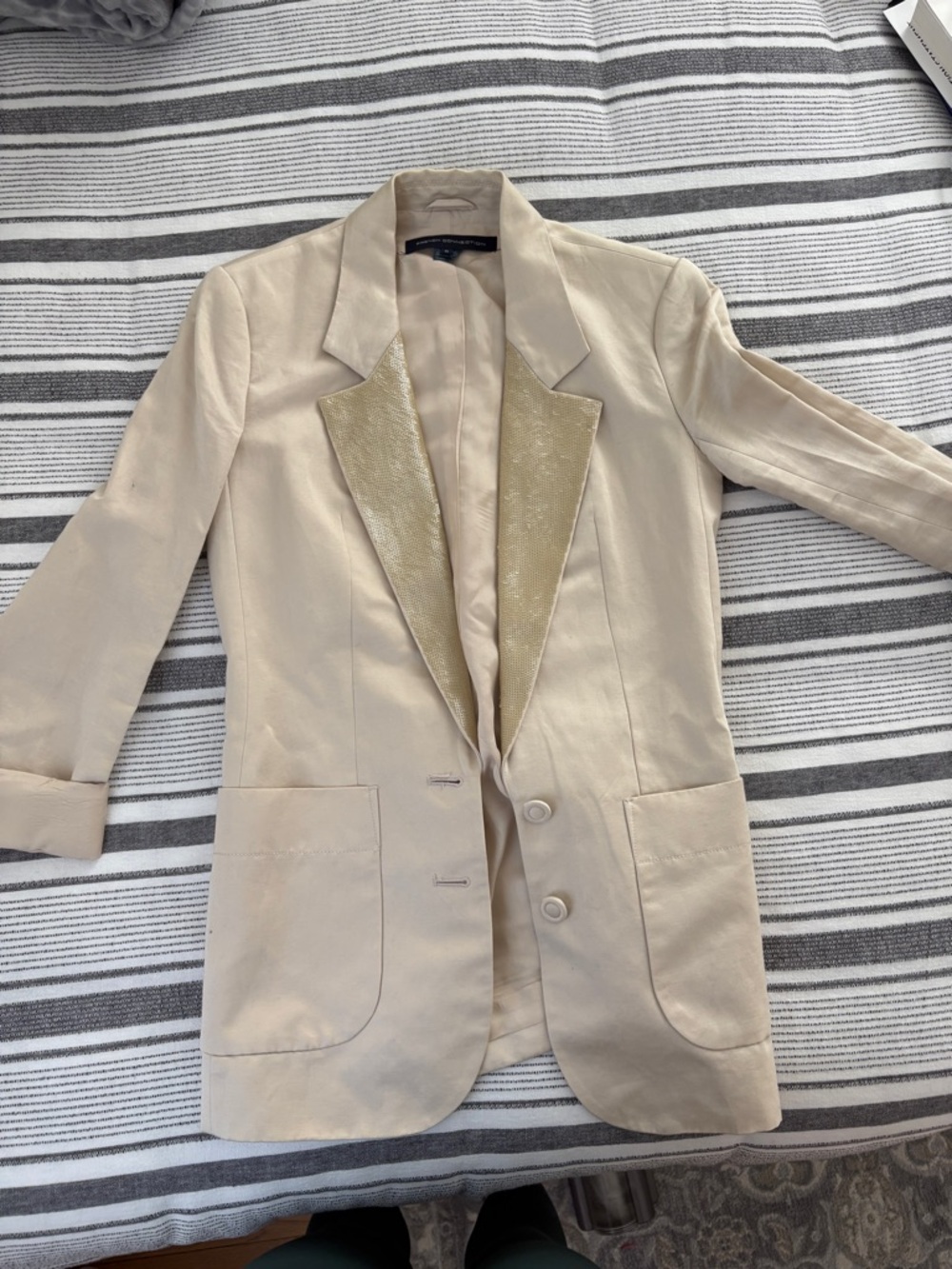 French Connection Cream Tailored Blazer